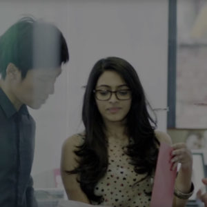 People chatting about a project