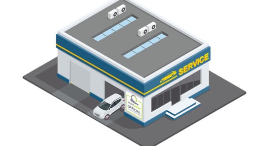 Alloygator garage where car is being fitted with Alloygators