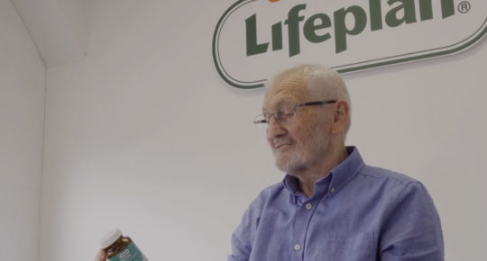 Man looking at Lifeplan products